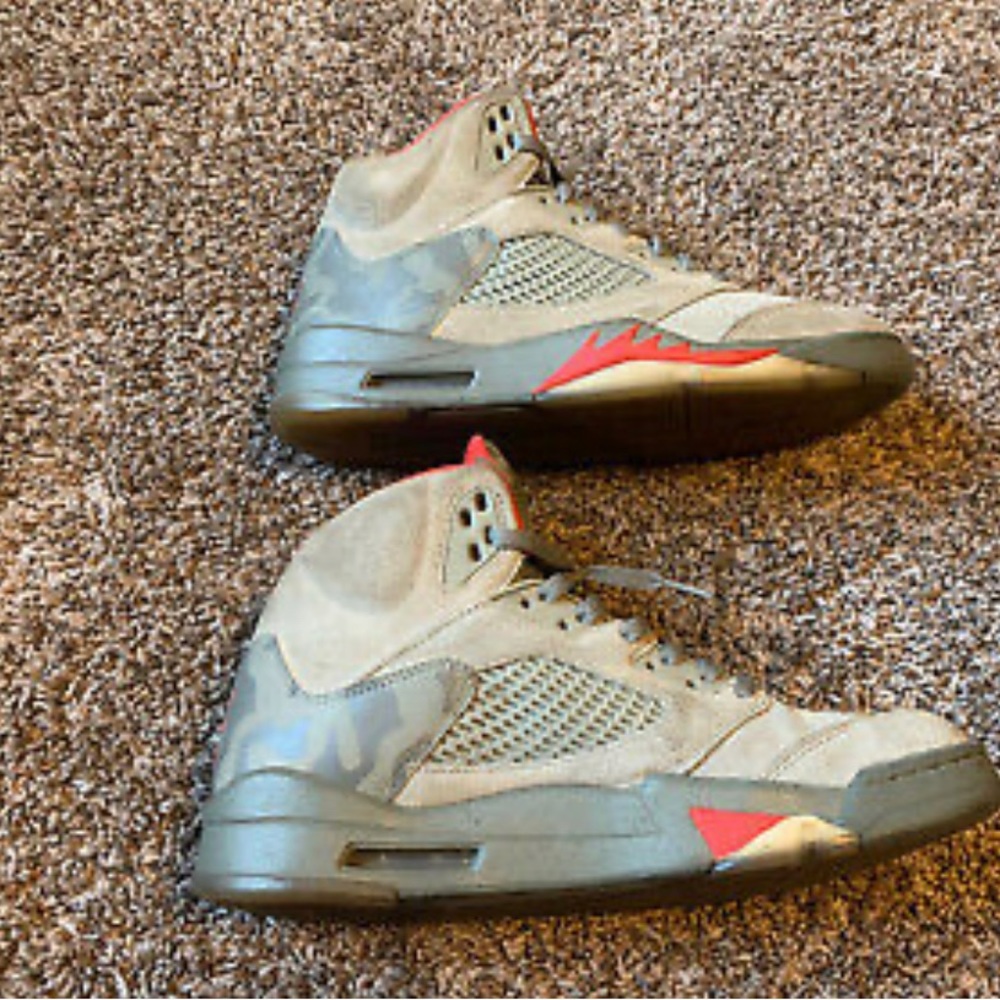 Jordan red camo 5’s